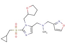 1-[2-[(cyclopropylmethyl)sulfonyl]-1-(tetrahydro-2-furanylmethyl)-1H-imidazol-5-yl]-N-(3-isoxazolylmethyl)-N-methylmethanamine