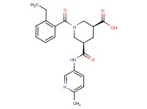 (3S*,5R*)-1-(2-ethylbenzoyl)-5-{[(6-methyl-3-pyridinyl)amino]carbonyl}-3-piperidinecarboxylic acid