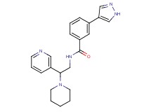 N-(2-piperidin-1-yl-2-pyridin-3-ylethyl)-3-(1H-pyrazol-4-yl)benzamide