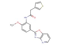 N-(2-methoxy-5-[1,3]oxazolo[4,5-b]pyridin-2-ylphenyl)-2-(3-thienyl)acetamide
