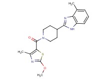 2-{1-[(2-methoxy-4-methyl-1,3-thiazol-5-yl)carbonyl]-4-piperidinyl}-4-methyl-1H-benzimidazole