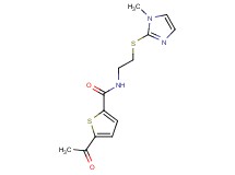 5-acetyl-N-{2-[(1-methyl-1H-imidazol-2-yl)thio]ethyl}thiophene-2-carboxamide