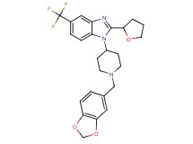 1-[1-(1,3-benzodioxol-5-ylmethyl)-4-piperidinyl]-2-(tetrahydro-2-furanyl)-5-(trifluoromethyl)-1H-benzimidazole