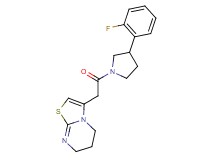 3-{2-[3-(2-fluorophenyl)-1-pyrrolidinyl]-2-oxoethyl}-6,7-dihydro-5H-[1,3]thiazolo[3,2-a]pyrimidine