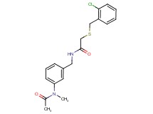 N-{3-[acetyl(methyl)amino]benzyl}-2-[(2-chlorobenzyl)thio]acetamide