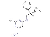 6-(aminomethyl)-N-[(2,2-dimethyl-1-phenylcyclopropyl)methyl]-2-methylpyrimidin-4-amine
