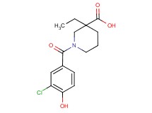 1-(3-chloro-4-hydroxybenzoyl)-3-ethylpiperidine-3-carboxylic acid