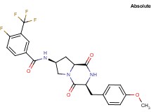 4-fluoro-N-[(3S,7S,8aS)-3-(4-methoxybenzyl)-1,4-dioxooctahydropyrrolo[1,2-a]pyrazin-7-yl]-3-(trifluoromethyl)benzamide