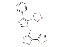 4-{[4-phenyl-5-(tetrahydrofuran-3-yl)-1H-imidazol-1-yl]methyl}-5-(2-thienyl)-1H-pyrazole