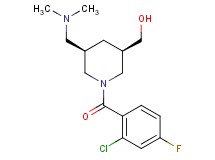{(3R*,5R*)-1-(2-chloro-4-fluorobenzoyl)-5-[(dimethylamino)methyl]-3-piperidinyl}methanol