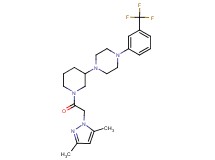1-{1-[(3,5-dimethyl-1H-pyrazol-1-yl)acetyl]-3-piperidinyl}-4-[3-(trifluoromethyl)phenyl]piperazine