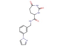 2,7-dioxo-N-[3-(1H-pyrazol-1-yl)benzyl]-1,3-diazepane-4-carboxamide