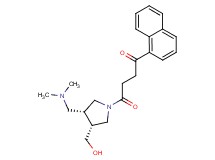 4-[(3R*,4R*)-3-[(dimethylamino)methyl]-4-(hydroxymethyl)pyrrolidin-1-yl]-1-(1-naphthyl)-4-oxobutan-1-one