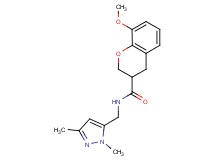 N-[(1,3-dimethyl-1H-pyrazol-5-yl)methyl]-8-methoxychromane-3-carboxamide