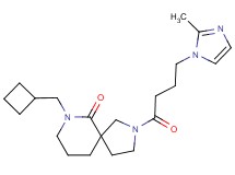 7-(cyclobutylmethyl)-2-[4-(2-methyl-1H-imidazol-1-yl)butanoyl]-2,7-diazaspiro[4.5]decan-6-one