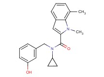 N-cyclopropyl-N-(3-hydroxybenzyl)-1,7-dimethyl-1H-indole-2-carboxamide