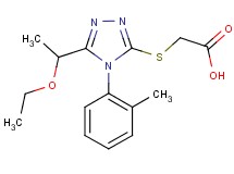 {[5-(1-ethoxyethyl)-4-(2-methylphenyl)-4H-1,2,4-triazol-3-yl]thio}acetic acid