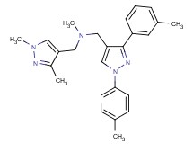 1-(1,3-dimethyl-1H-pyrazol-4-yl)-N-methyl-N-{[3-(3-methylphenyl)-1-(4-methylphenyl)-1H-pyrazol-4-yl]methyl}methanamine