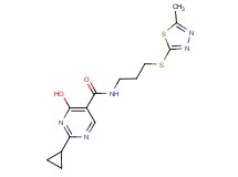 2-cyclopropyl-4-hydroxy-N-{3-[(5-methyl-1,3,4-thiadiazol-2-yl)thio]propyl}pyrimidine-5-carboxamide