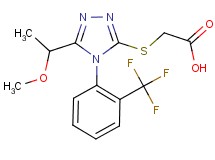 ({5-(1-methoxyethyl)-4-[2-(trifluoromethyl)phenyl]-4H-1,2,4-triazol-3-yl}thio)acetic acid