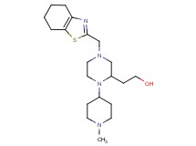 2-[1-(1-methyl-4-piperidinyl)-4-(4,5,6,7-tetrahydro-1,3-benzothiazol-2-ylmethyl)-2-piperazinyl]ethanol