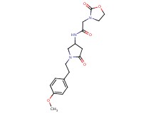 N-{1-[2-(4-methoxyphenyl)ethyl]-5-oxopyrrolidin-3-yl}-2-(2-oxo-1,3-oxazolidin-3-yl)acetamide