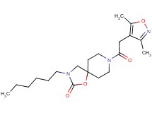8-[(3,5-dimethylisoxazol-4-yl)acetyl]-3-hexyl-1-oxa-3,8-diazaspiro[4.5]decan-2-one