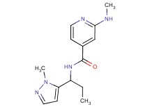 2-(methylamino)-N-[1-(1-methyl-1H-pyrazol-5-yl)propyl]isonicotinamide