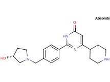 2-(4-{[(3R)-3-hydroxy-1-pyrrolidinyl]methyl}phenyl)-6-(4-piperidinyl)-4(3H)-pyrimidinone bis(trifluoroacetate) (salt)