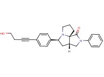 (3aS*,5S*,9aS*)-5-[4-(4-hydroxy-1-butyn-1-yl)phenyl]-2-phenylhexahydro-7H-pyrrolo[3,4-g]pyrrolizin-1(2H)-one