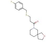 7-{3-[(4-fluorobenzyl)thio]propanoyl}-2-oxa-7-azaspiro[4.5]decane