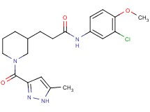 N-(3-chloro-4-methoxyphenyl)-3-{1-[(5-methyl-1H-pyrazol-3-yl)carbonyl]-3-piperidinyl}propanamide