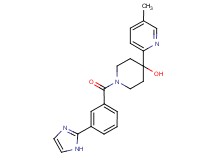 1-[3-(1H-imidazol-2-yl)benzoyl]-4-(5-methylpyridin-2-yl)piperidin-4-ol