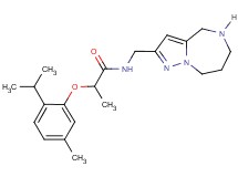 2-(2-isopropyl-5-methylphenoxy)-N-(5,6,7,8-tetrahydro-4H-pyrazolo[1,5-a][1,4]diazepin-2-ylmethyl)propanamide hydrochloride