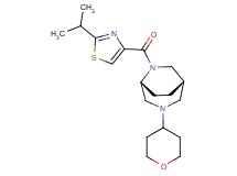(1S*,5R*)-6-[(2-isopropyl-1,3-thiazol-4-yl)carbonyl]-3-(tetrahydro-2H-pyran-4-yl)-3,6-diazabicyclo[3.2.2]nonane