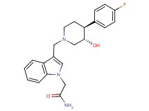 2-(3-{[(3S*,4S*)-4-(4-fluorophenyl)-3-hydroxypiperidin-1-yl]methyl}-1H-indol-1-yl)acetamide