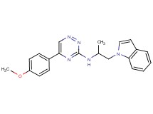 N-[2-(1H-indol-1-yl)-1-methylethyl]-5-(4-methoxyphenyl)-1,2,4-triazin-3-amine