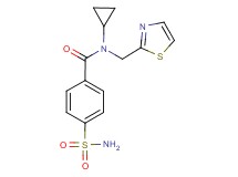 4-(aminosulfonyl)-N-cyclopropyl-N-(1,3-thiazol-2-ylmethyl)benzamide