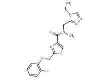 N-[(4-ethyl-4H-1,2,4-triazol-3-yl)methyl]-2-[(2-fluorophenoxy)methyl]-N-methyl-1,3-oxazole-4-carboxamide