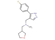 1-[5-(4-fluorophenyl)-1H-pyrazol-4-yl]-N-methyl-N-(tetrahydrofuran-3-ylmethyl)methanamine