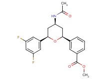 methyl 3-[(2S*,4S*,6R*)-4-(acetylamino)-6-(3,5-difluorophenyl)tetrahydro-2H-pyran-2-yl]benzoate