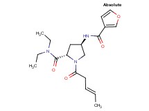 (4R)-N,N-diethyl-4-(3-furoylamino)-1-[(3E)-pent-3-enoyl]-L-prolinamide