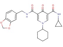 N-(1,3-benzodioxol-5-ylmethyl)-1-cyclohexyl-N'-cyclopropyl-4-oxo-1,4-dihydro-3,5-pyridinedicarboxamide