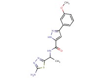 N-[1-(5-amino-1,3,4-thiadiazol-2-yl)ethyl]-3-(3-methoxyphenyl)-1H-pyrazole-5-carboxamide