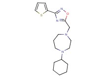 1-cyclohexyl-4-{[3-(2-thienyl)-1,2,4-oxadiazol-5-yl]methyl}-1,4-diazepane