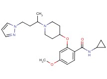 N-cyclopropyl-4-methoxy-2-({1-[1-methyl-3-(1H-pyrazol-1-yl)propyl]-4-piperidinyl}oxy)benzamide