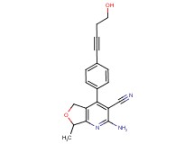 2-amino-4-[4-(4-hydroxybut-1-yn-1-yl)phenyl]-7-methyl-5,7-dihydrofuro[3,4-b]pyridine-3-carbonitrile