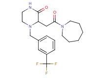 3-[2-(1-azepanyl)-2-oxoethyl]-4-[3-(trifluoromethyl)benzyl]-2-piperazinone