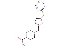 1-{[5-(pyrimidin-2-ylthio)-2-furyl]methyl}piperidine-4-carboxamide