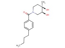 (3S*,4R*)-1-(4-butylbenzoyl)-4-methylpiperidine-3,4-diol